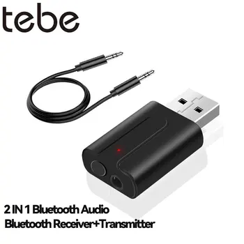 tebe Bluetooth 5.0 Audio Prijímač, Vysielač Stereo Hudobný 3,5 mm AUX RCA Jack Bluetooth Receptor USB Mini Bezdrôtovej Audio Adaptér