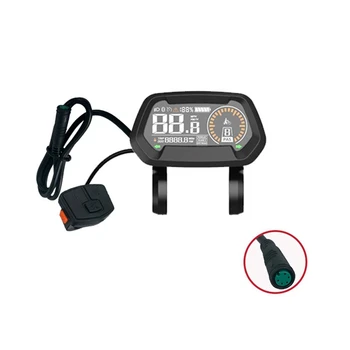 Čierna LCD Displej ABS LCD Displej Pre Bafang Mid Motor BBS01 02 HD Displej Elektrické Súčasti Bicyklov