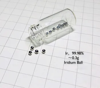 Čistý Irídium Kovové Loptu 99.98% Ir 0.1-0.3 g Pevné, Pelety