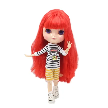 ĽADOVÉ DBS Blyth Bábika Series No.BL1061 Červené vlasy s make-up Azone telo 1/6 BJD ob24 anime girl